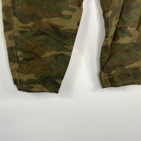 BlankNYC Womens Camo Capri Pants Size 27 Linen Blend Cropped Grunge Gorpcore - Picture 3 of 9